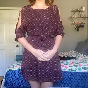 Black, red, and white dress